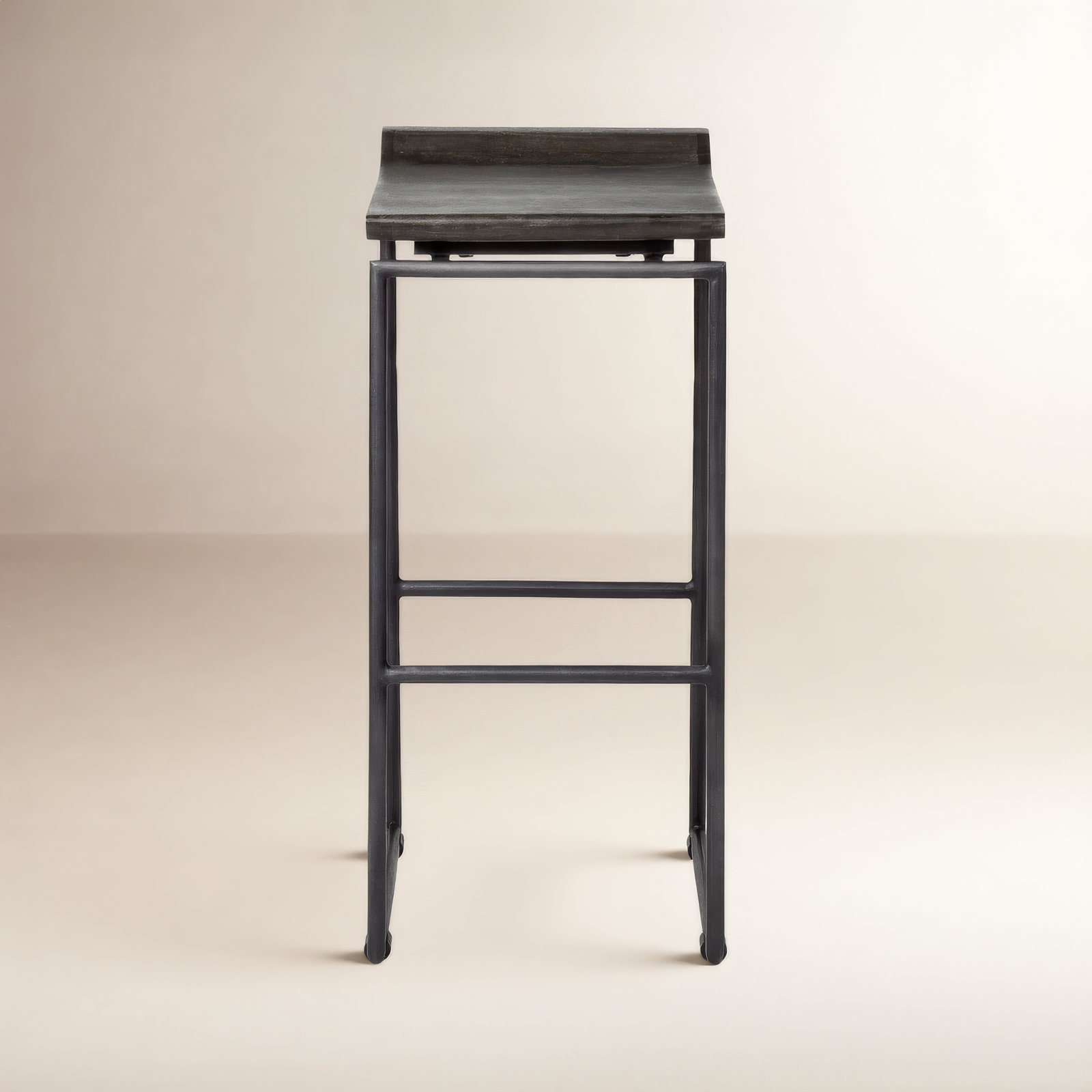 Barlow Solid Mango Wood Counter & Bar Stool, Black, Bar Stool (30.25" Seat Height)