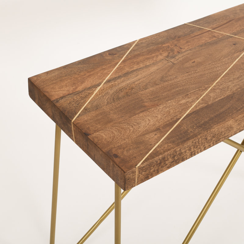 Rayos 46.06'' Solid Wood Top Console Table