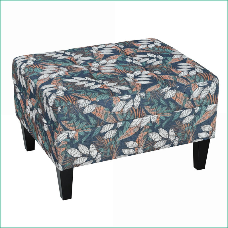 Repose-pieds repose-pieds en bois de bouleau 28,25 po x l 23 po x P 18,5 po | Noir | Bois
