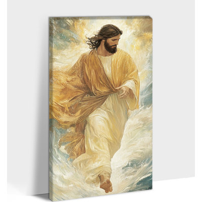 Grande œuvre de peinture sur toile, "Elegant Elegant" - Jesus, Jesus