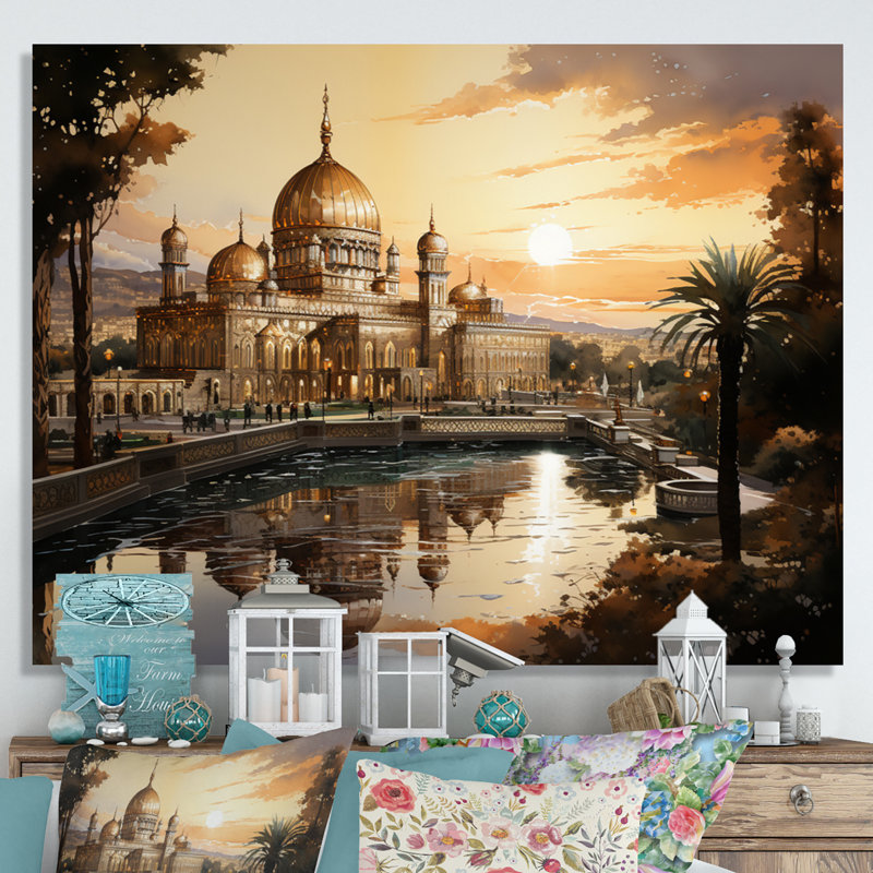 «Golden Art Dome I», reproduction d'art sur toile, Toile tendue, H 12 po x l 20 po x P 1 po