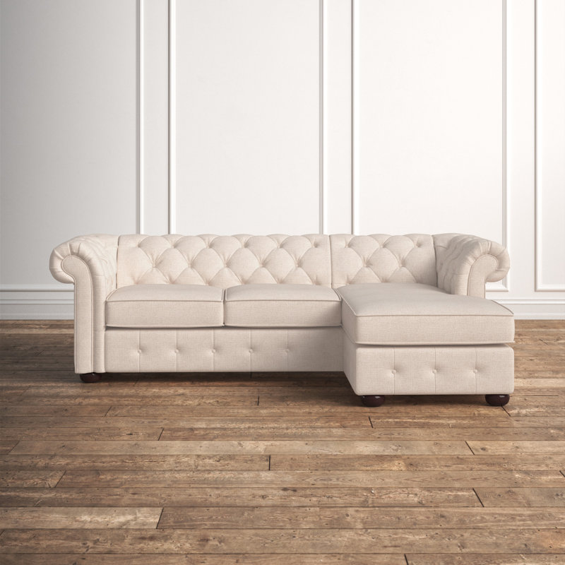 Huskins Upholstered L-Shaped Sectional Right Hand Facing, Beige