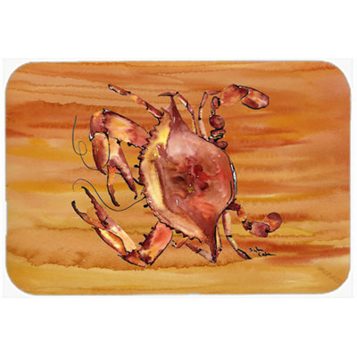 Orange Crab Glass Cutting Board