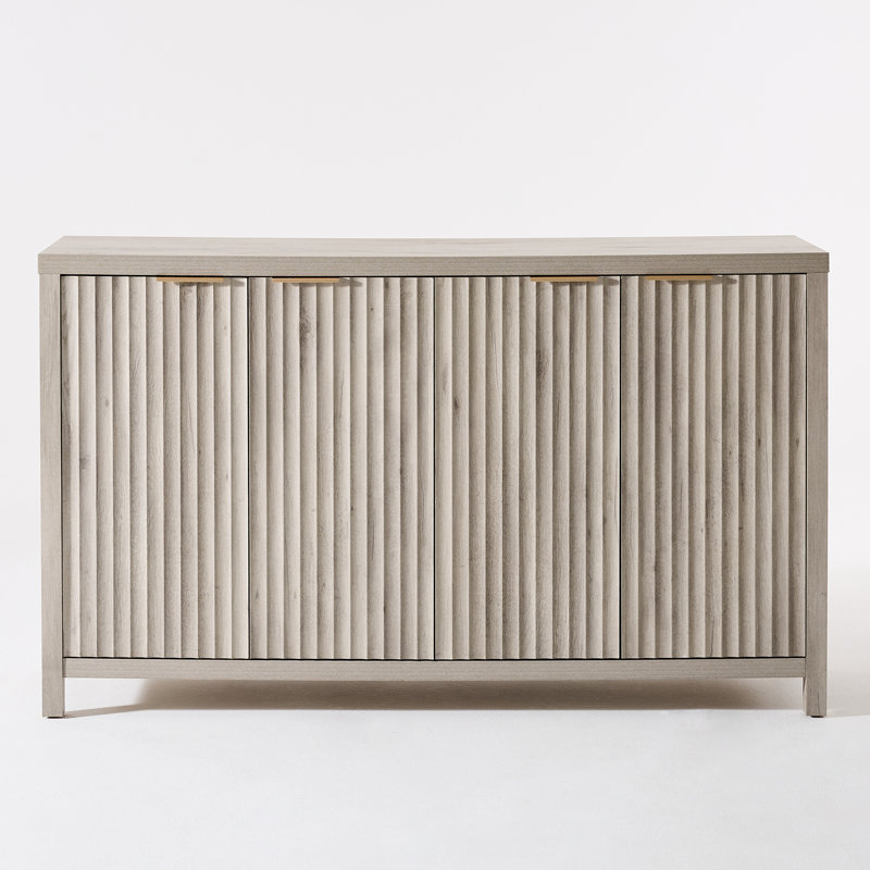 Nicolee 141cm Wide Credenza, Greige Oak