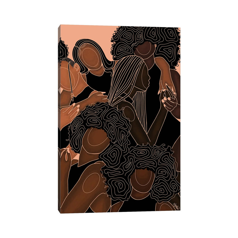 Melanin Sistas- Gallery-Wrapped Canvas Giclée, 18" H x 12" W