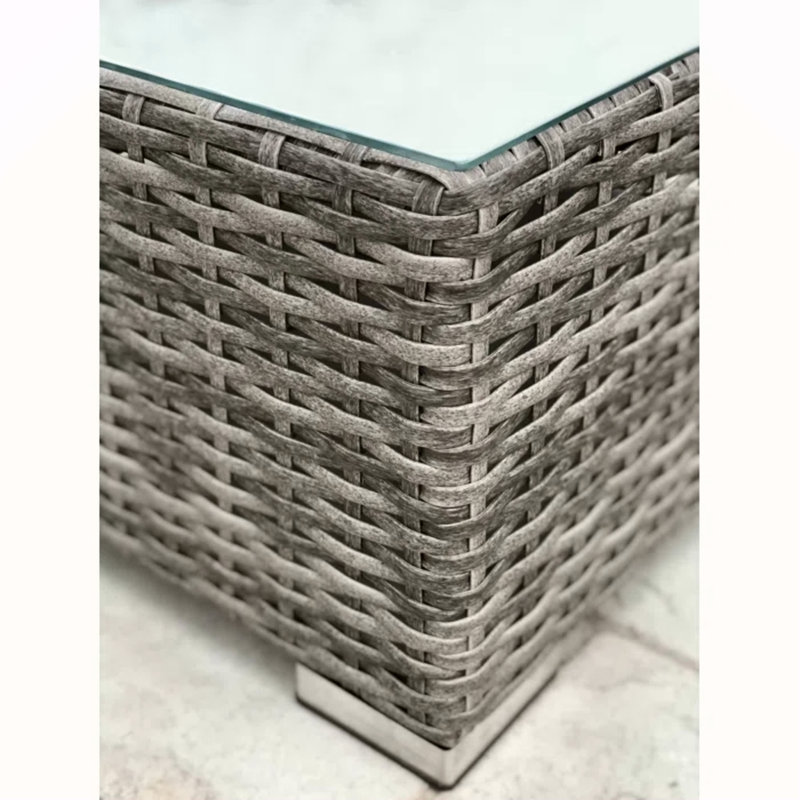 Ensemble de conversation en osier toutes saisons pour 6 personnes avec coussins de qualité supérieure - Pré-assemblé, Beige