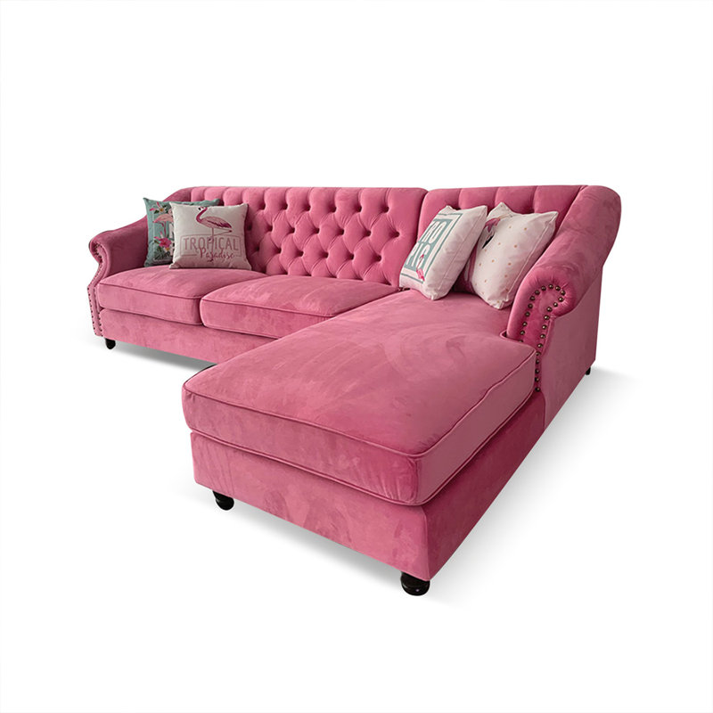 Canapé modulaire 2 pièces rembourré, H 33,46 po x l 105,91 po x P 64,96 po, Orienté à droite