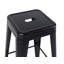 Tabouret de bar de 24 po de hauteur, ensemble de 2 tabourets de bar en métal sans dossier, non empilable, amovible et facile à assembler, conception peu encombrante pour îlot de cuisine / bar / café / salle à manger (noir mat)-773948194-773948221-773948217