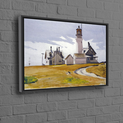Edward Hopper Inspired Highland Light Landscape Canvas Wall Hanging Perfect for Housewarming Gift and Home Decor