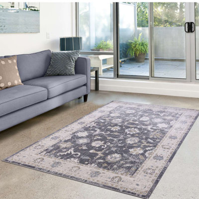 Tapis gris de style sud-ouest Staton