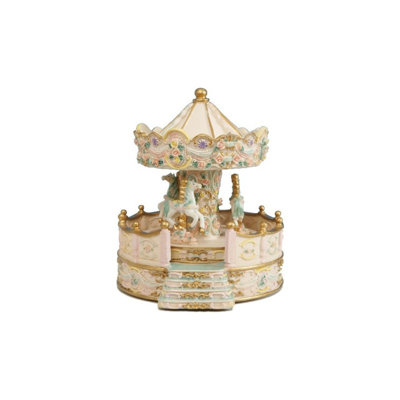 Carrousel avec porche se transformant en une célèbre figurine mélodique