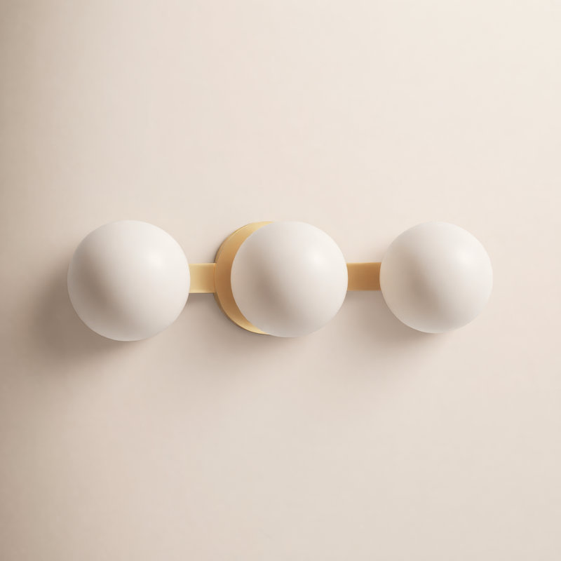 Samson 3 - Light LED Vanity Light, Aged Brass
