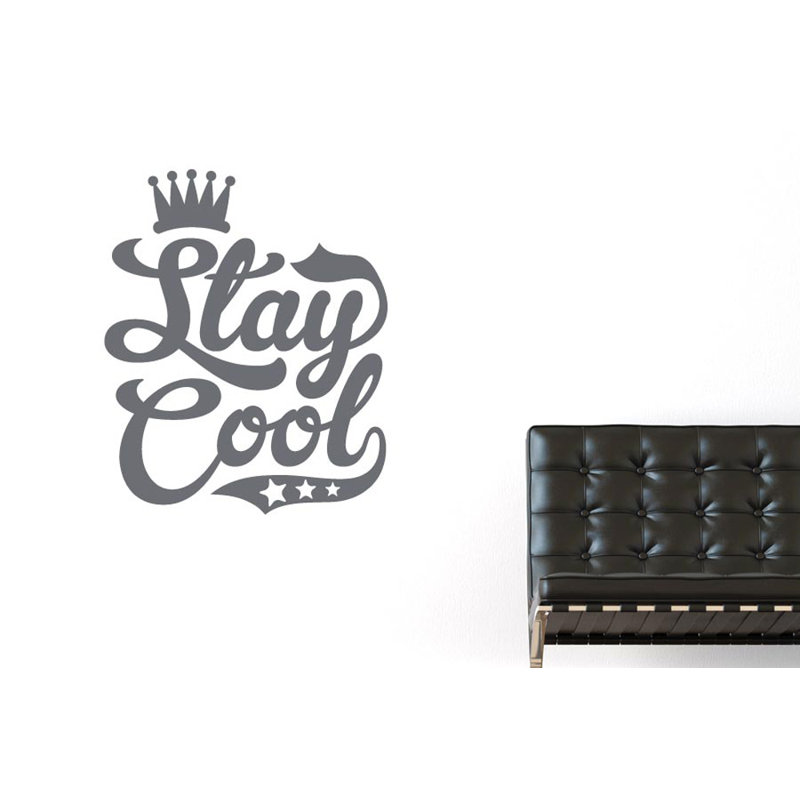 Non-Wall Damaging Wall Decal, Grey, Large