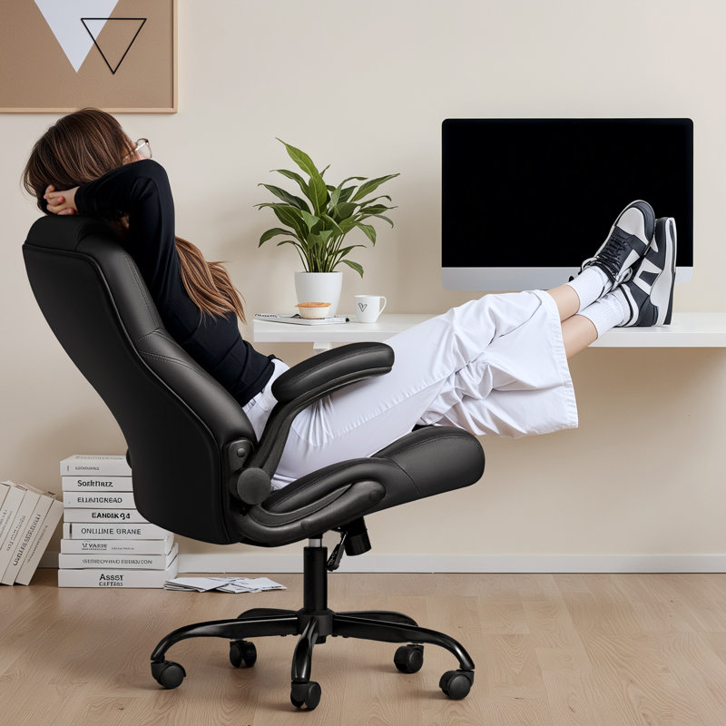 High Back Ergonomic Executive Chair with Headrest, Black