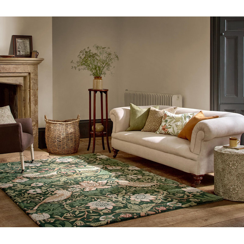 Hand Tufted Wool Area Rug in Forest, Rectangle 6'7" x 9'2"