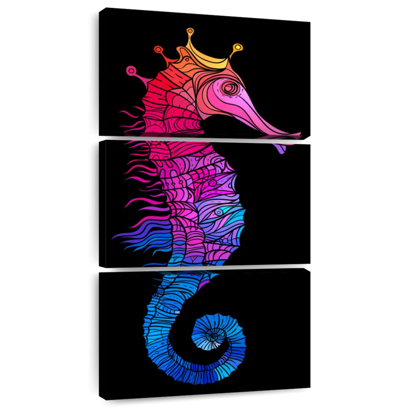 Couleurs de l'hippocampe, H 27 po x l 12 po