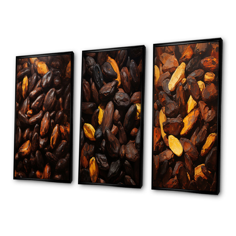 Cacao Roasted Reverie, H 28 po x l 36 po, Cadre flottant noir