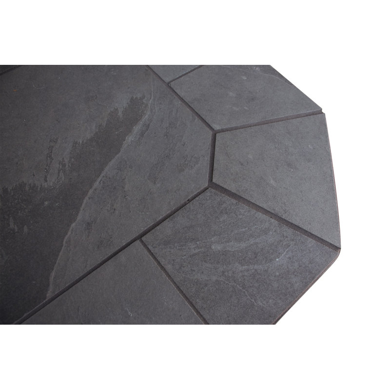 Coussin de coin en ardoise gris ardoise, H 2 po x l 36 po x P 36 po