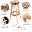 Tabouret de bar pivotant 29 po Davison