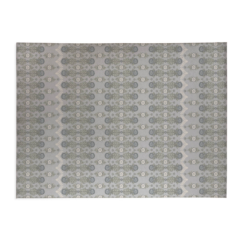 Kalina Low Profile Kitchen Mat, Rectangle 3' x 5', Gray