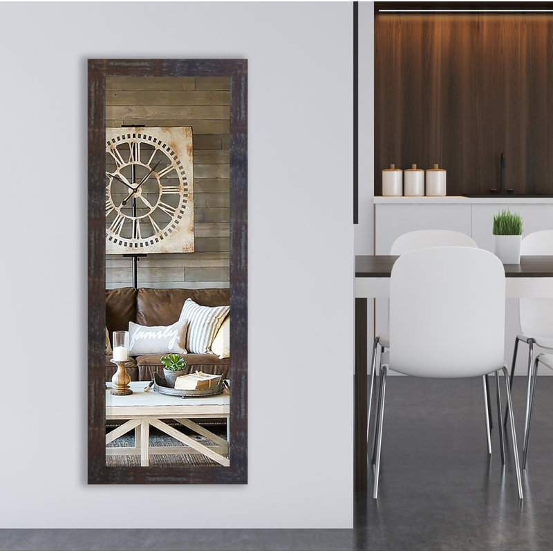 Renegar Solid Wood Flat Mirror, 71" H x 31" W, Brass