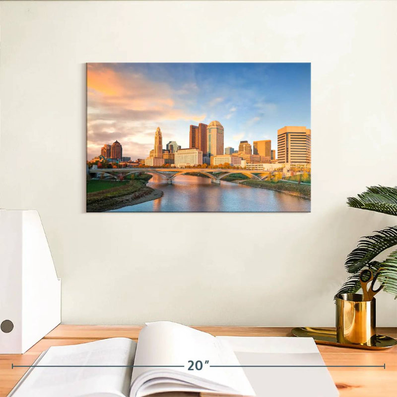 Kavia Columbus Sunset, 8" H x 12" W