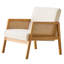 Chaise d'appoint rembourrée avec accoudoirs en rotin Joyner-114551621