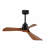 42 Inch Modern Black Ceiling Fan With Light 3 Abs  Blades Remote Control Reversible Dc Motor With Dimmable Led