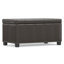 Banc de rangement avec repose-pieds de rangement rectangulaire en cuir végétalien et rembourré avec mousse à haute densité Amelia-18102861