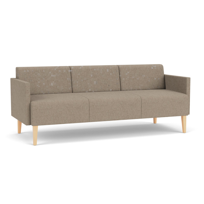 Luxe Lounge Reception Sofa, Natural Wood, Archetype Silt