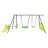 Green Interesting Six Function Swingset With Net Swing Metal Plastic Safe Swing Set 440Lbs For Outdoor Playground For Age 3+ With 31.5In Net Swing