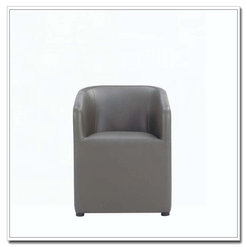 Fauteuil de salle à manger en similicuir, Gris