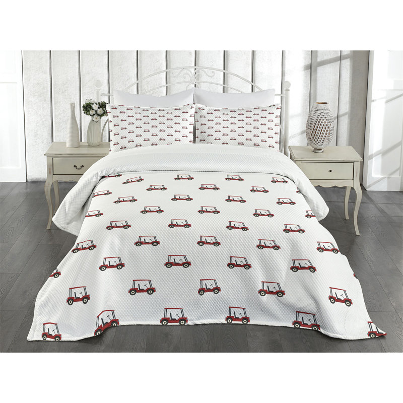Gray Twin Quilted Bedspread Set with Pillow Sham
