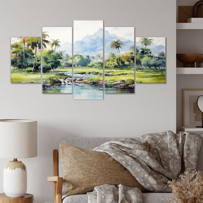 Paysage indonésien - art mural multiplex indonésien