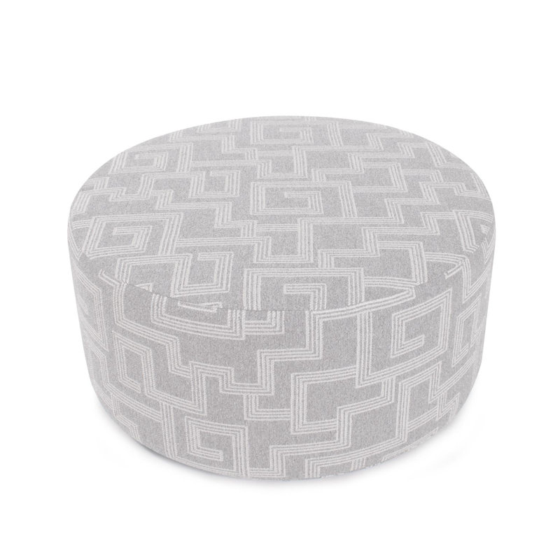Indoor/Outdoor Universal Round Ottoman Syros Natural, Gray