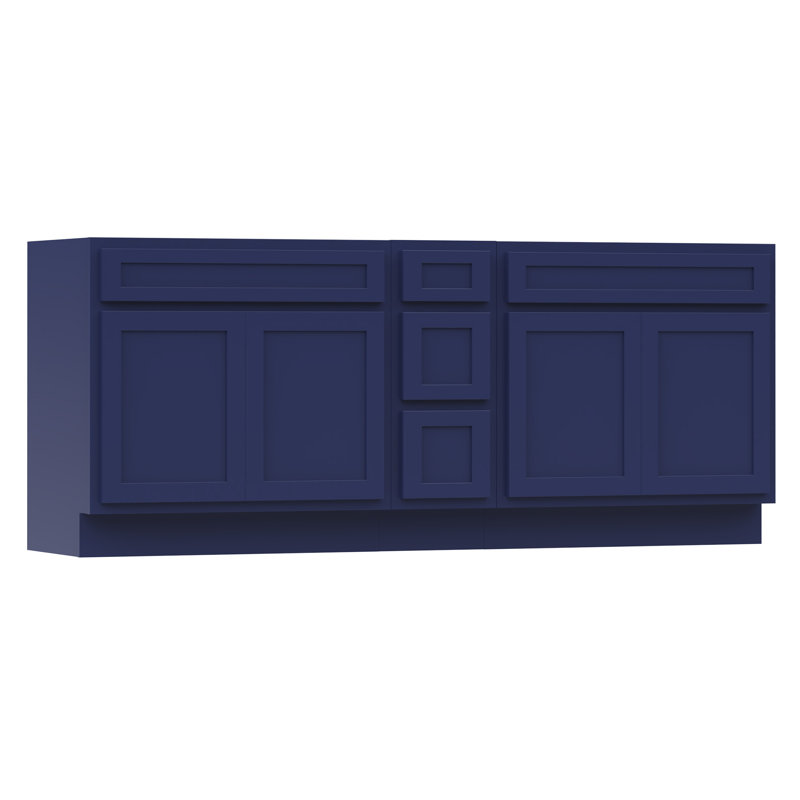 Base de meuble-lavabo double 84 po 84 po seulement, Bleu
