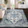 Tapis oriental bleu en polyester VIlmar