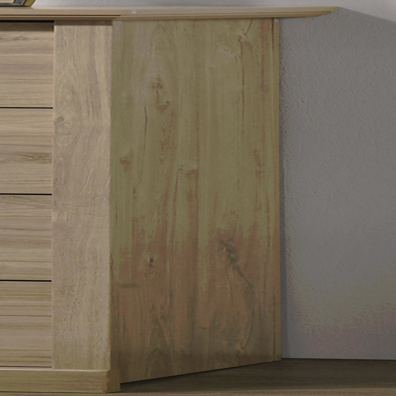 4-Drawer Chest, 32"W  With Black Handles, Brown