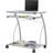 L-Shaped Compact Computer Desk With Sliding Keyboard Tray And Mobile Casters For Home Office