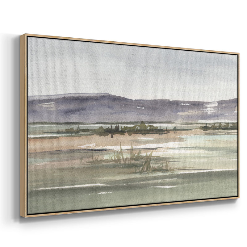 Toile encadrée Mute Marsh II - prête à accrocher, Toile avec cadre en bois naturel, H 17 po x l 25 po x P 2 po