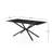 Elegant Black Marble Dining Table with Iron Legs, 70.9 x 31.1 x 31.1 inches | 100% MDF Construction, Supports Up to 220 lbs | Stylish and Durable Design for Modern Dining Rooms & Entertaining Spaces