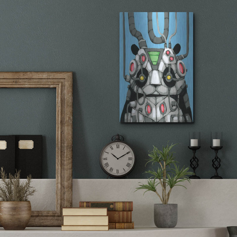 «Pandabot» par Ric Stultz, art mural en métal, H 16 po x l 12 po