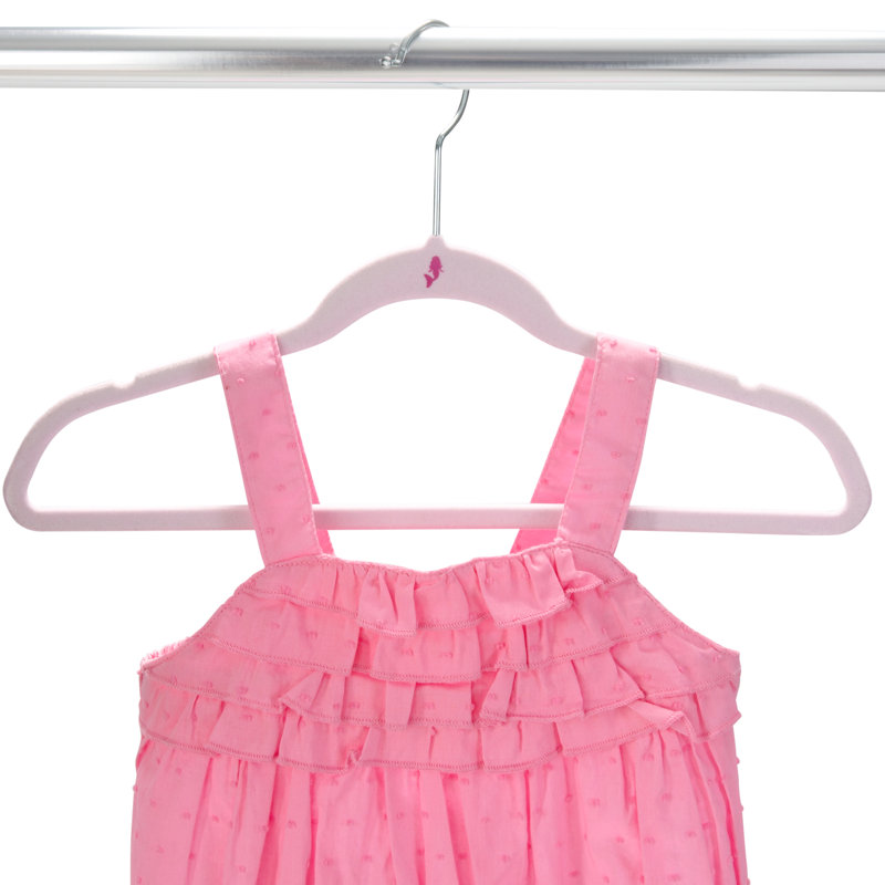 Cintre en plastique standard pour enfants pour robe / chandail / chandail, Rosé