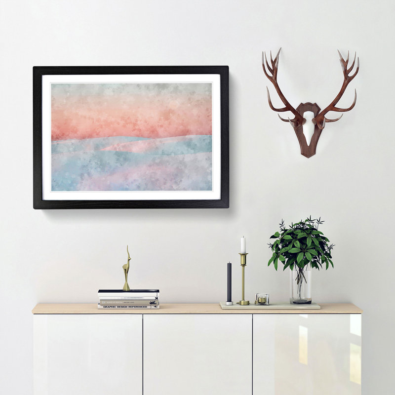 Pink Desert - Framed Print, Black Framed, 62cm H x 87cm W x 2cm D