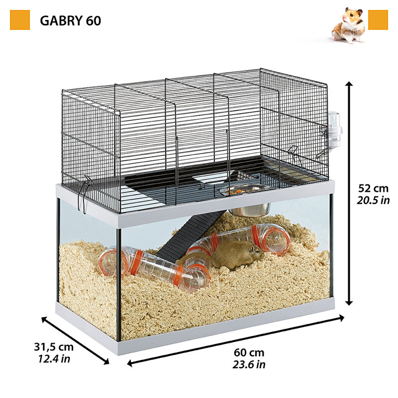 Small Animal Cage, 52cm H x 31.5cm W x 60cm D