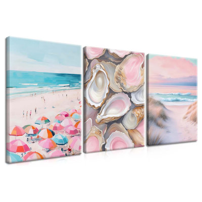 Ensemble de 3 peintures murales Preppy