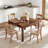 Square Dining Table With 4 Drawers For Kitchen Dining Room