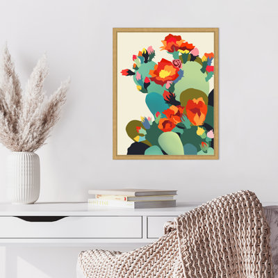 «How Cactus Got Its Groove Back» par Uma Gokhale, reproduction d'art sur toile encadrée