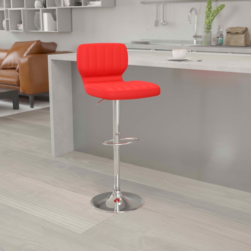 Tabouret pivotant à hauteur réglable Troutville, Rouge