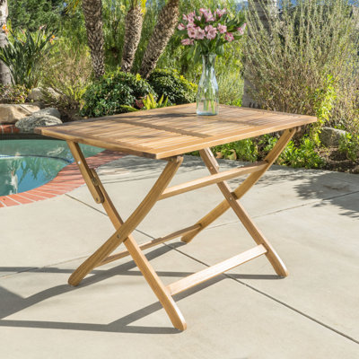 Table en bois pliante de 43,5 po - pour les espaces de vie extérieurs